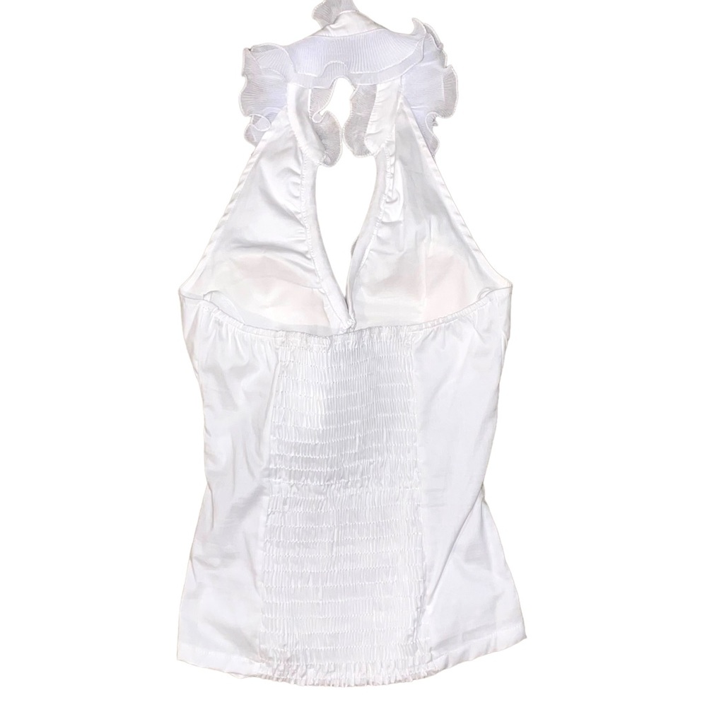 Body Central White Ruffled Halter Neck Top - Picture 5 of 8